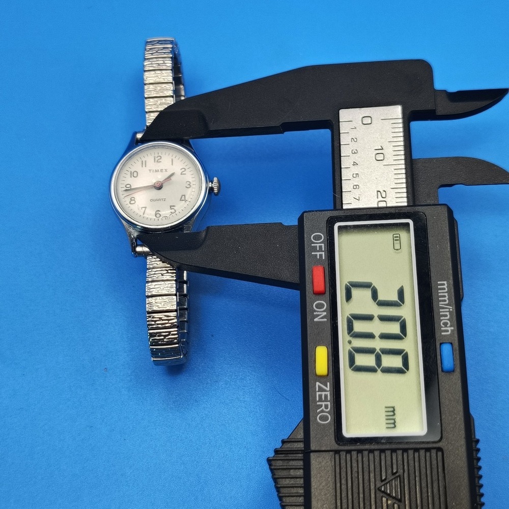 Vintage 1995 Timex 20mm Women's Stainless Steel‎ Quartz Cocktail Watch Restored - Picture 6 of 8